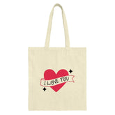 I Love You Heart Tote Bag, Valentines Day Gift, Anniversary Present, Romantic Gift, Gift for Her, Trendy Bag, Reusable Bag, Shopping Bag - Tawshia